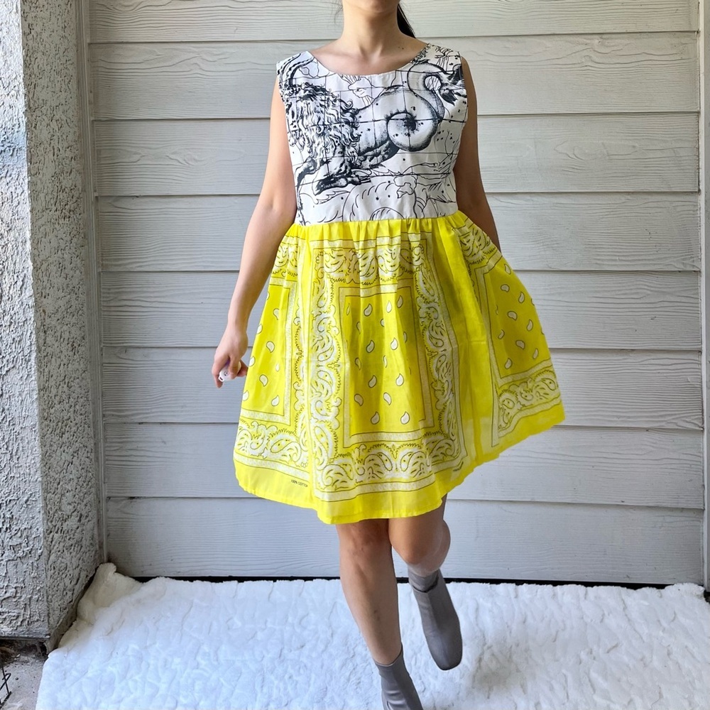 Vintage Fabric | Handmade Myth The Astrological Star Signs Dress SKU 08171 - Picture 14 of 14